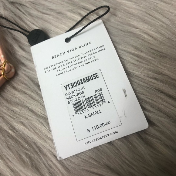 AMUSE Society x Flynn Skye Polka Dot Beach Vida Bling Dawn High Neck Bikini Top - Picture 5 of 9